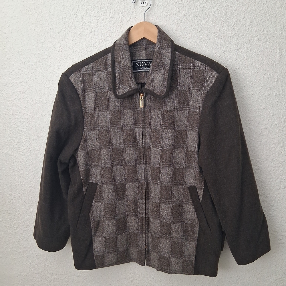 NOVA "Total Fashion" Full Zip Jacket - Korea, SZ 95 = US SZ Small : Wool Blend